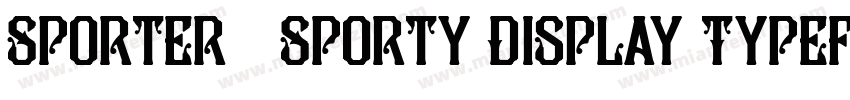 Sporter – Sporty Display Typeface字体转换